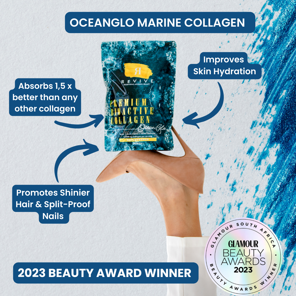 OCEANGLO – NATURAL MARINE COLLAGEN (1 PACK) - Type 1 Bioactive Collagen Peptides