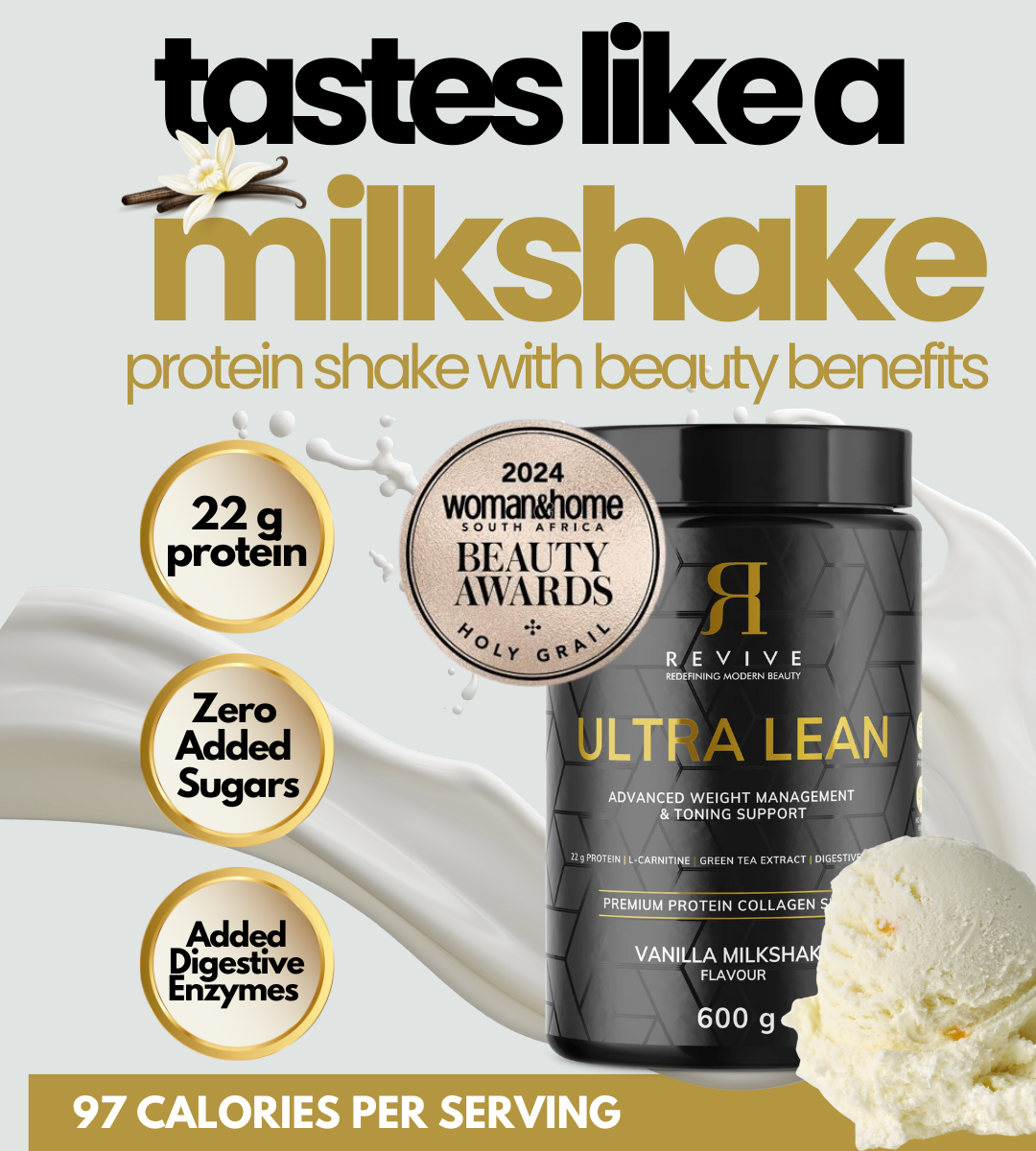 ULTRA LEAN COLLAGEN PROTEIN SHAKE - Vanilla Milkshake flavour TheReviveLab ULTRA LEAN COLLAGEN PROTEIN SHAKE - Vanilla Milkshake flavour TheReviveLab